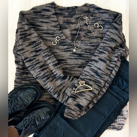 Massimo Dutti Brown&Black Sweater/Jumper - Picture 8 of 8